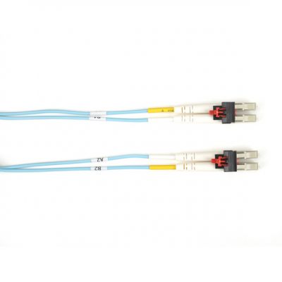 Black Box LockPORT OM3 50/125 Multimode Fiber Optic Patch Cable - OFNR PVC, Key Locking FOR-KL-10-010M-LCLC