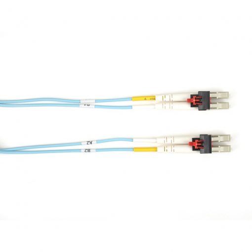 Black Box LockPORT OM3 50/125 Multimode Fiber Optic Patch Cable - OFNR PVC, Key Locking FOR-KL-10-003M-LCLC