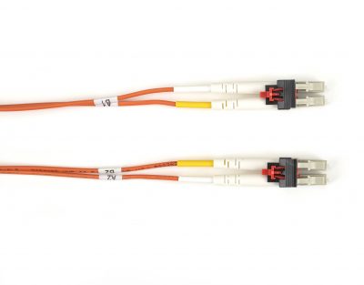 Black Box LockPORT OM2 50/125 Multimode Fiber Optic Patch Cable - OFNR PVC, Key Locking FOR-KL-50-003M-LCLC