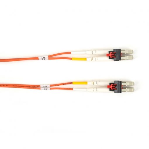 Black Box LockPORT OM1 62.5/125 Multimode Fiber Optic Patch Cable - OFNR PVC, Key Locking FOR-KL-62-010M-LCLC