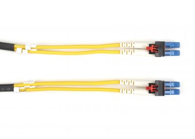 Black Box LockPORT OS2 9/125 Singlemode Fiber Optic Patch Cable - OFNR PVC, Key Locking FOR-KL-SM-001M-LCLC