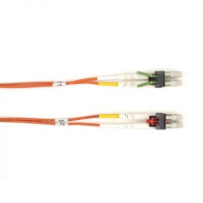 Black Box LockPORT OM1 62.5/125 Multimode Fiber Optic Patch Cable - OFNR PVC, Secure/Key Locking FOR-SK-62-010M-LCLC