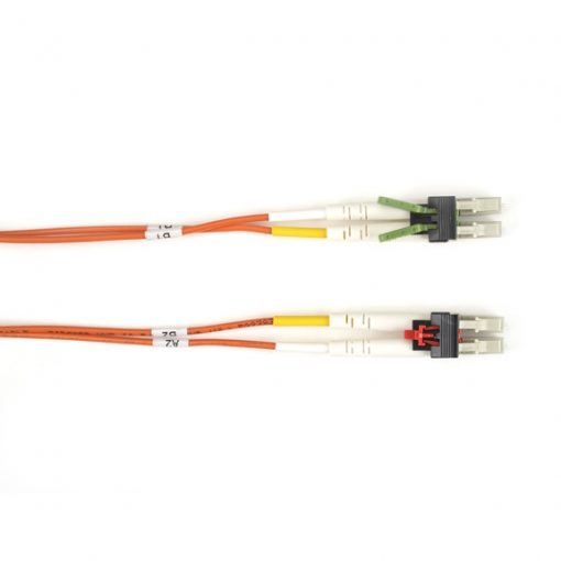 Black Box LockPORT OM1 62.5/125 Multimode Fiber Optic Patch Cable - OFNR PVC, Secure/Key Locking FOR-SK-62-010M-LCLC