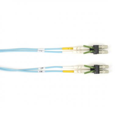 Black Box LockPORT OM3 50/125 Multimode Fiber Optic Patch Cable - OFNR PVC, Secure Locking FOR-SL-10-010M-LCLC