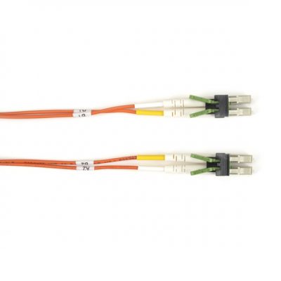 Black Box LockPORT OM2 50/125 Multimode Fiber Optic Patch Cable - OFNR PVC, Secure Locking FOR-SL-50-005M-LCLC
