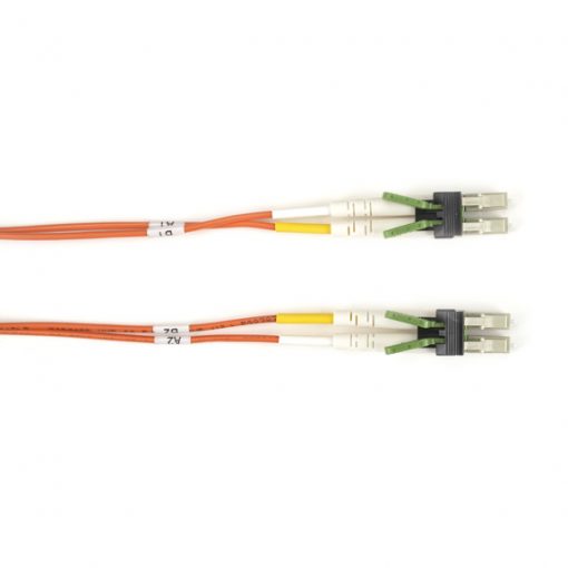 Black Box LockPORT OM2 50/125 Multimode Fiber Optic Patch Cable - OFNR PVC, Secure Locking FOR-SL-50-005M-LCLC