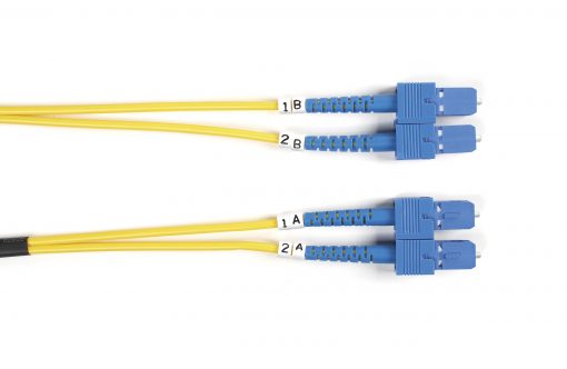 Black Box Connect OS2 9/125 Singlemode Fiber Optic Patch Cable - OFNR PVC FOSM-010M-SCSC