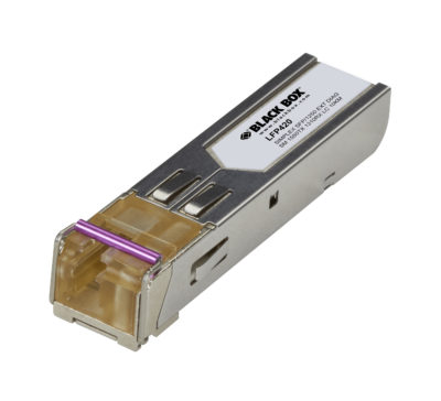 Black BoxLFP410 Series Gigabit (1.25-Gbps) Extreme Temperature SFP with Extended Diagnostics - (1) 1.25-Gbps Singlemode Simplex Fiber, 1550/1310nm, 10km, LC LFP420