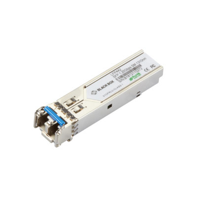 Black Box LFP440 Series Gigabit (1.25-Gbps) SFP - (1) 1.25-Gbps Singlemode Fiber, 1310nm, 20km, LC LFP442