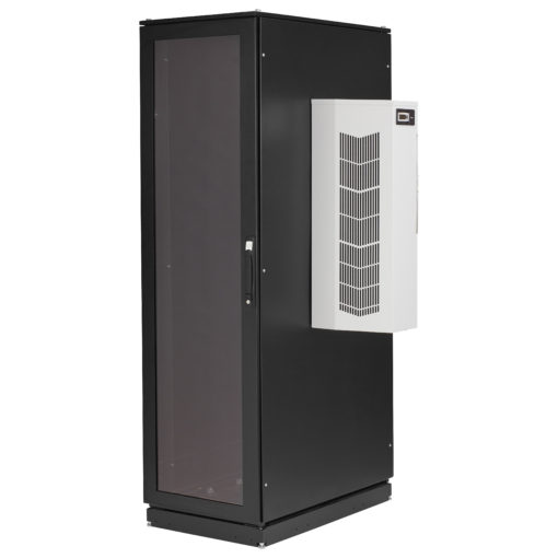 Black Box NEMA 12 Server Cabinet with 8000-BTU AC - 42U, M6 Rails, 230V CC42U8000M6-230-R3