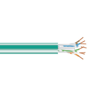 Black Box CAT6A 650-MHz Solid Ethernet Bulk Cable - Unshielded (UTP), CMR PVC, Green, 1000-ft. (304.8-m) Spool C6ABC50-GN-1000