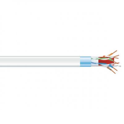 Black Box GigaBase® CAT6A 650-MHz Solid Ethernet Bulk Cable - Shielded (F/UTP), CMR PVC, White, 1000-ft. (304.8-m) Spool C6ABC50S-WH-1000