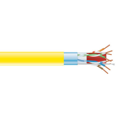 Black Box CAT6A 650-MHz Solid Ethernet Bulk Cable - Shielded (F/UTP), CMP Plenum, Yellow, 1000-ft. (304.8-m) Spool C6ABC51S-YL-1000