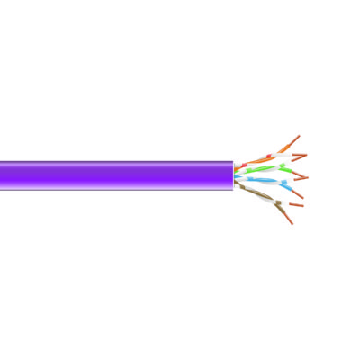 Black Box GigaBase® CAT5e 350-MHz Solid Ethernet Bulk Cable - Unshielded (UTP), LSZH, Purple, 1000-ft. (304.8-m) Pull-Box EYNLS5E48AW-PB-1000