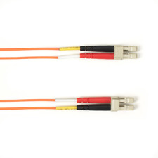 Black Box Colored Fiber OM4 50/125 Multimode Fiber Optic Patch Cable - LSZH FOLZHM4-030M-LCLC-BK
