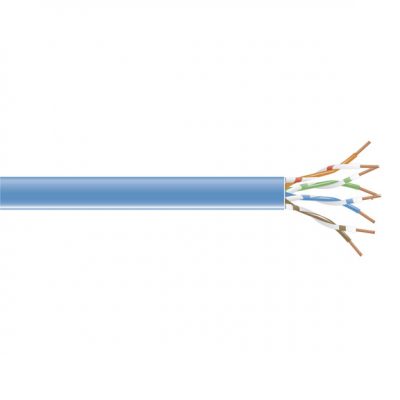 Black Box CAT6 250-MHz Solid Ethernet Bulk Cable - Unshielded (UTP), CMP Plenum, Blue, 1000-ft. (304.8-m) Pull-Box C6-CMP-SLD-BL