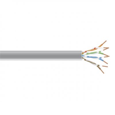 Black Box CAT6 250-MHz Solid Ethernet Bulk Cable - Unshielded (UTP), CMP Plenum, Gray, 1000-ft. (304.8-m) Pull-Box C6-CMP-SLD-GY