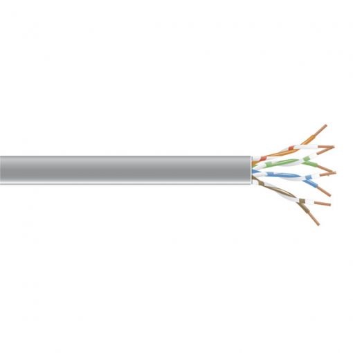Black Box CAT6 250-MHz Solid Ethernet Bulk Cable - Unshielded (UTP), CMP Plenum, Gray, 1000-ft. (304.8-m) Pull-Box C6-CMP-SLD-GY