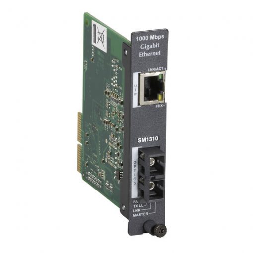 Black Box HDMCS II Gigabit Ethernet (1000-Mbps) Managed Media Converter - 1000-Mbps Copper to 1000-Mbps Singlemode Fiber, 1310nm, 10km, SC LGC5184C-R3
