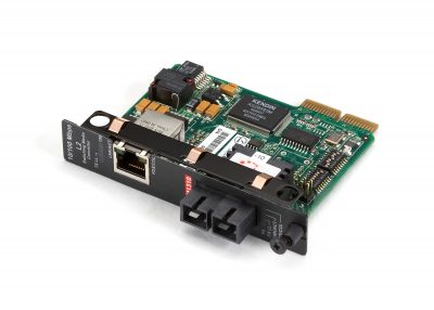 Black Box HDMCS II Fast Ethernet (100-Mbps) Managed Media Converter - 10/100-Mbps Copper to 100-Mbps Simplex Singlemode Fiber, 1310nm, 40km, SC LMC5121C-R2