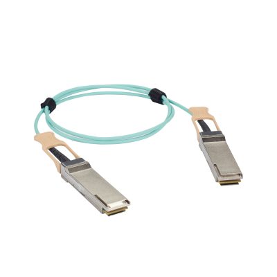 Black Box QSFP 100-Gbps Active Optical Cable (AOC) - Cisco QSFP-100G-AOC5M Compatible, Aqua, 5-m (16.4-ft.) QSFP-100G-AOC5M-BB