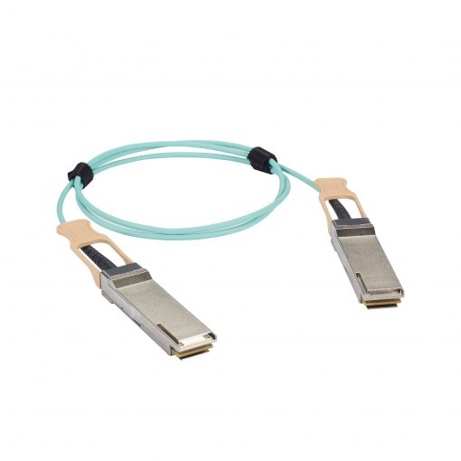 Black Box QSFP 100-Gbps Active Optical Cable (AOC) - Cisco QSFP-100G-AOC3M Compatible, Aqua, 3-m (9.8-ft.) QSFP-100G-AOC3M-BB