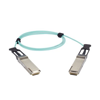 Black Box QSFP+ 40-Gbps Active Optical Cable (AOC) - Cisco QSFP-H40G-AOC15M Compatible, Aqua, 15-m (49.2-ft.) QSFP-H40G-AOC15M-BB