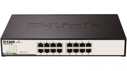 D-LINK DGS-1016D 10/100/1000 16-PORT GIGABIT RACKMOUNTABLE SWITCH