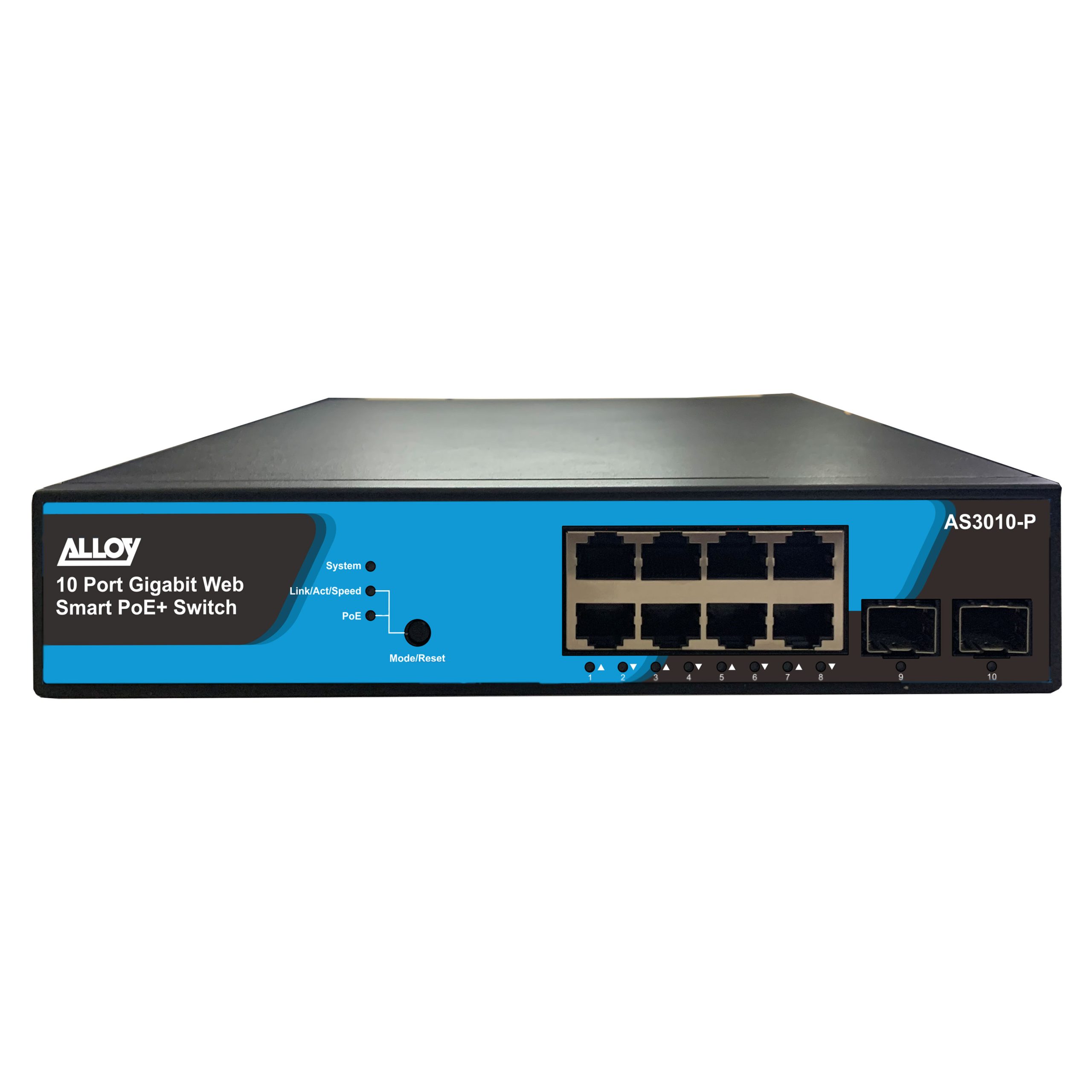 ALLOY AS3010-P 10 Port Web Smart PoE+ Switch