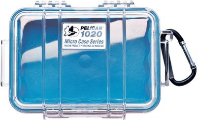 Pelican 1020 Micro Case - Clear with Blue - 1020-026-100