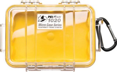 Pelican 1020 Micro Case - Clear with Yellow - 1020-027-100
