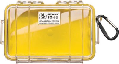 Pelican 1040 Micro Case - Clear with Yellow - 1040-027-100