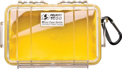 Pelican 1050 Micro Case - Clear with Yellow - 1050-027-100