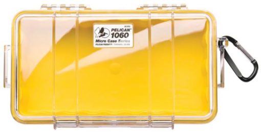 Pelican 1060 Micro Case - Clear with Yellow - 1060-027-100
