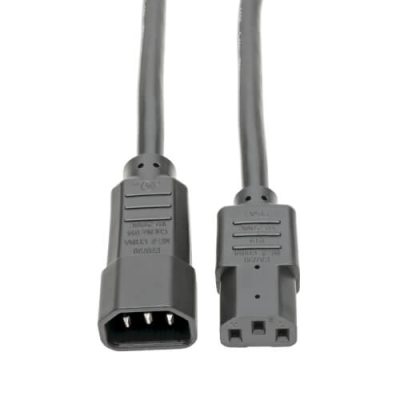 Heavy-Duty PDU Power Cord, C13 to C14 - 15A, 250V, 14 AWG, 6 ft. (1.83 m), Black