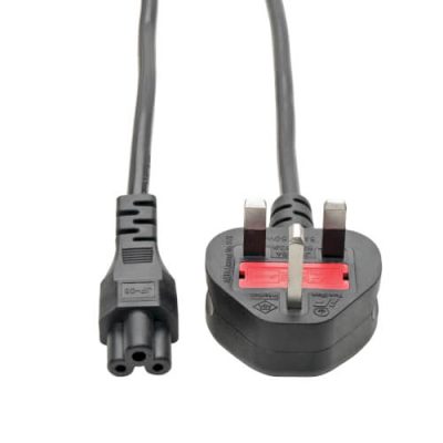 UK Computer Power Cord - BS1363 to C5, 2.5A, 250V, 18 AWG