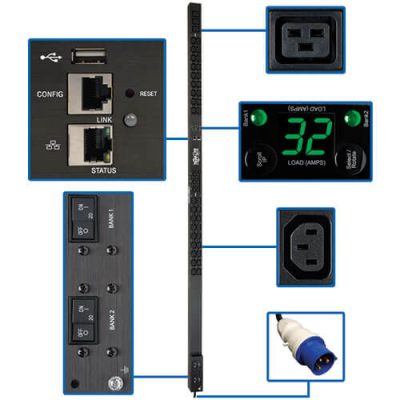PDUMNV32HV2LX 7.7kW Single-Phase Monitored PDU, LX Interface