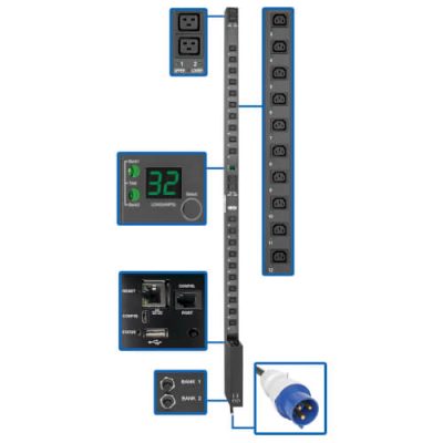 PDUMV32HVNETLX 7.7kW Single-Phase Switched PDU with LX Platform Interface