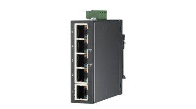 Advantech BB-ESW105-A 5FE Slim-type Unmanaged Industrial Ethernet Switch with Low VAC Power Input