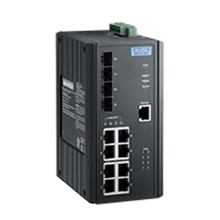 Advantech EKI-2712G-4FPI 8GE+4G SFP Port Gigabit Unmanaged PoE Switch