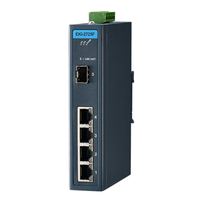 Advantech EKI-2725F 4+1G port Full Gigabit Unmanaged Ethernet Switch