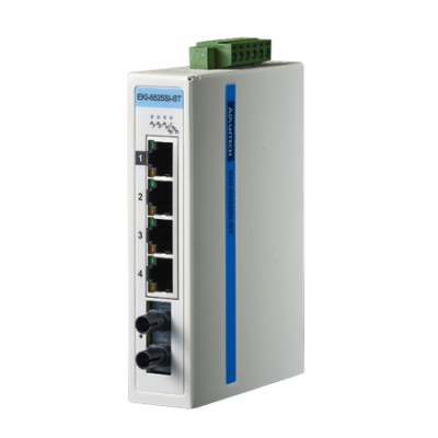 Advantech EKI-5525SI-ST 4+1 ST Single-mode Unmanaged Ethernet Switch, ATEX/C1D2, -40~75℃