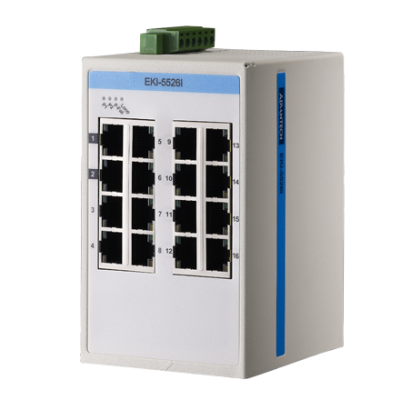 Advantech EKI-5526I 16 10/100Mbps Unmanaged Ethernet Switch, ATEX/C1D2, -40~75℃