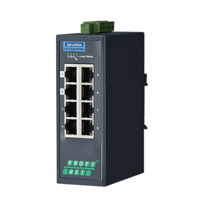 Advantech EKI-5528-PNMA 8FE Managed Ethernet Switch support PROFINET MRP Manager