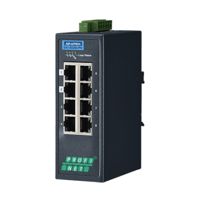 Advantech EKI-5528I-PN 8FE Managed Ethernet Switch support PROFINET,-40~75℃