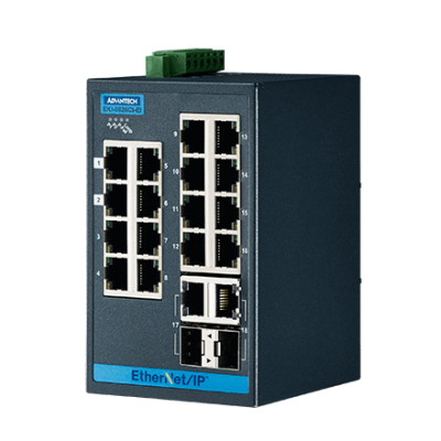 Advantech EKI-5626CI-EI 16FE+2G Combo Managed Ethernet Switch support EtherNet/IP, -40~75℃
