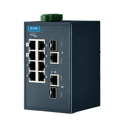 Advantech EKI-5629CI-MB 8FE+2G Combo Managed Ethernet Switch support Modbus/TCP, -40~75℃