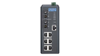 Advantech EKI-7708G-2SI 6G+2G Single-Mode SC Fiber Port Managed Switch