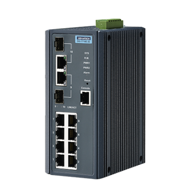 Advantech EKI-7710E-2C 8FE+2G Combo Managed Ethernet Switch