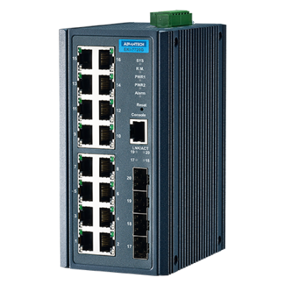 Advantech EKI-7720G-4F 16GE+4G SFP Managed Ethernet Switch